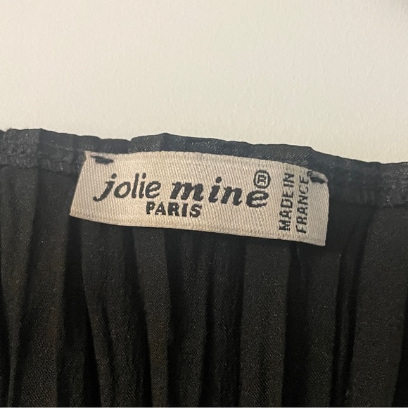 Jolie Mine France. Black crinkle dress. Size S. - Picture 3 of 3